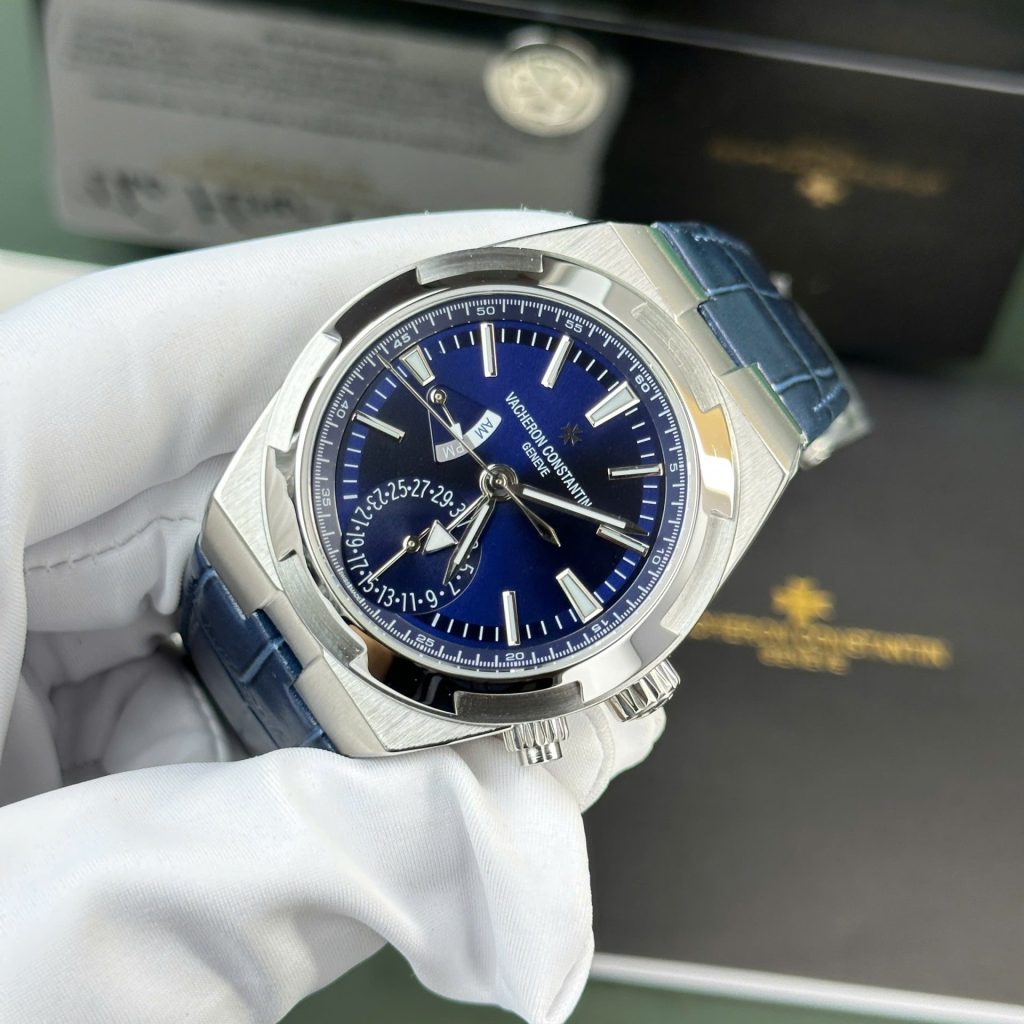 Đồng Hồ Vacheron Constantin Overseas Dual Time 7900V Rep 11 Cao Cấp Màu Xanh Blue Nhà Máy PZ 41mm (2)