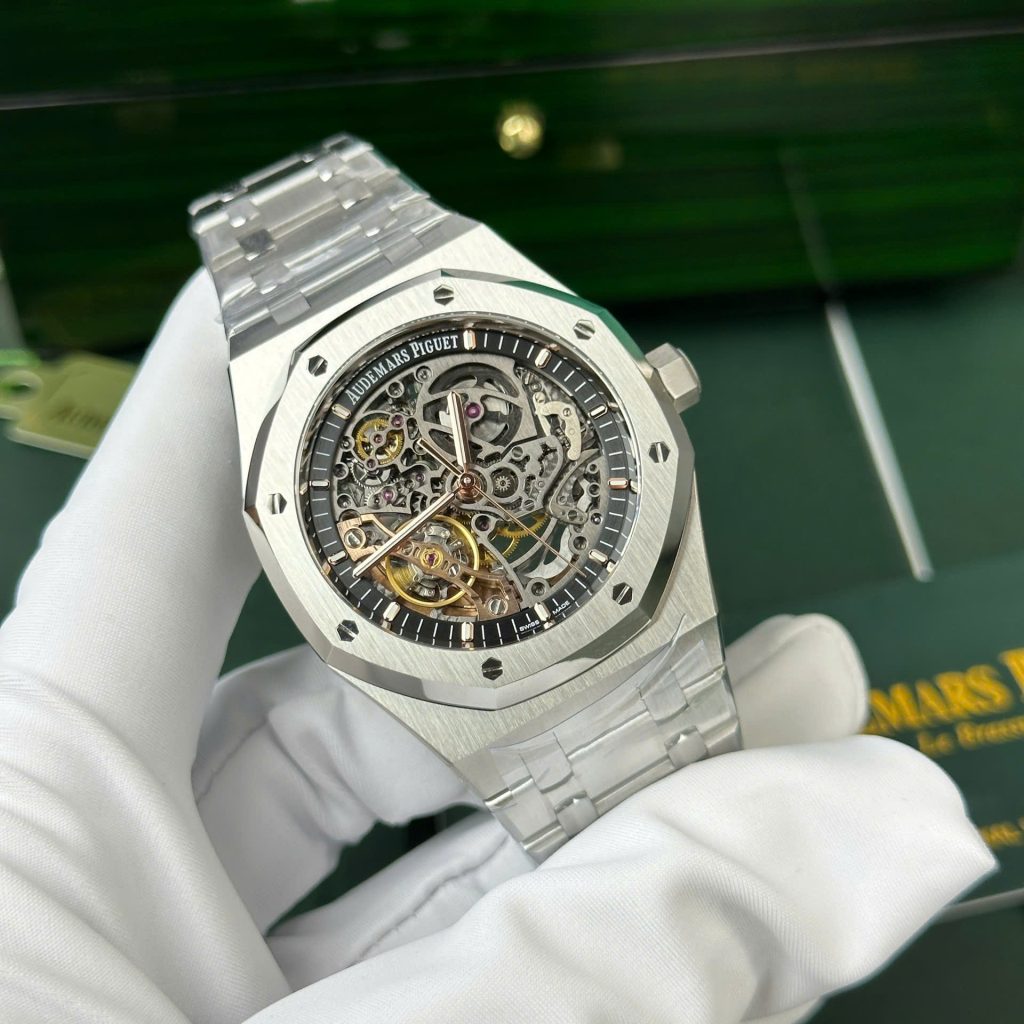 Đồng Hồ Audemars Piguet Royal Oak 15407 Rep 11 Cao Cấp Mặt Lộ Cơ Nhà Máy THB 41mm (2)