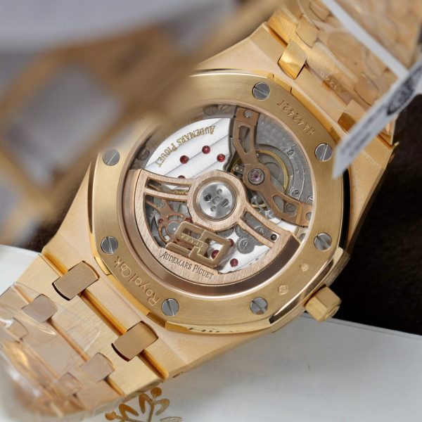 Đồng Hồ Audemars Piguet Royal Oak Jumbo 16202 Chế Tác Bọc Vàng Thật Nhà Máy ZF 39mm (2)