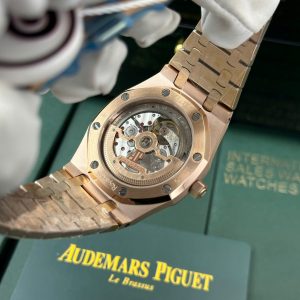 Đồng Hồ Audemars Piguet Royal Oak Jumbo Extra-Thin 15207OR Rep 11 Cao Cấp Mặt Đen Nhà Máy IP 39mm (2)