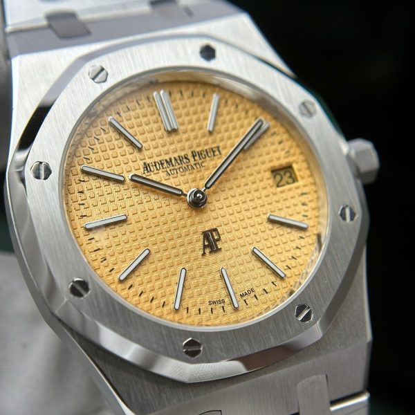 Đồng Hồ Audemars Piguet Royal Oak Jumbo Extra-thin 15202 Replica 11 Mặt Vàng Nhà Máy IP 39mm (2)