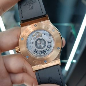 Đồng Hồ Cũ Hublot Replica Classic Fusion Mạ Vàng Hồng Dây Da Tinh Chỉnh 42mm