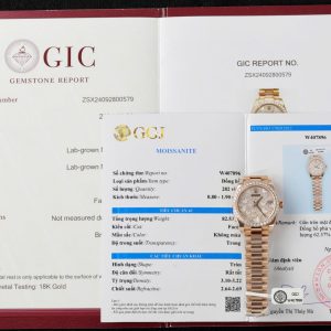 Đồng Hồ Rolex DateJust Nữ Chế Tác Bọc Vàng Đính Kim Cương Moissanite Hong Kong 31mm (2)