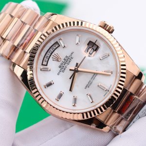 Đồng Hồ Rolex Day-Date 128238 Replica 11 Mặt MOP Tinh Chỉnh Trọng Lượng 158 Gram Nhà Máy QF 36mm (2)