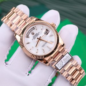 Đồng Hồ Rolex Day-Date 128238 Replica 11 Mặt MOP Tinh Chỉnh Trọng Lượng 158 Gram Nhà Máy QF 36mm (2)