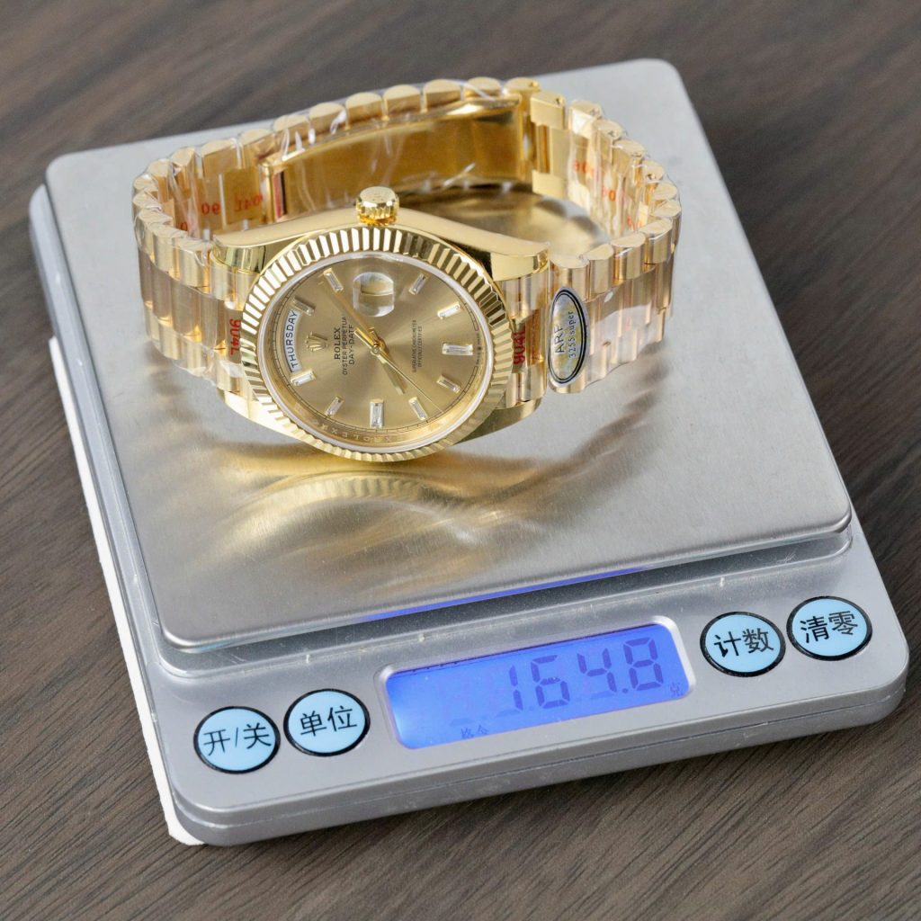 Đồng Hồ Rolex Day-Date 228238 Rep 11 Cọc Số Đính Đá Máy Caliber 3255 Thuỵ Sỹ ARF 40mm (2)