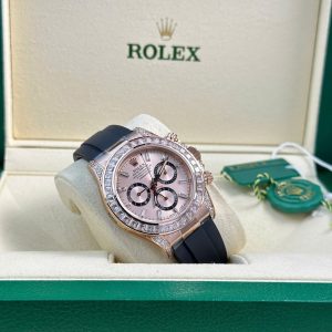 Đồng Hồ Rolex Daytona 126535TBR Replica 11 Mặt Sundust Đính Đá Baguette 40mm (2)