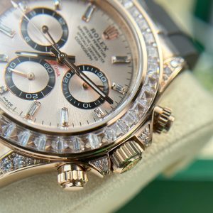 Đồng Hồ Rolex Daytona 126535TBR Replica 11 Mặt Sundust Đính Đá Baguette 40mm (2)