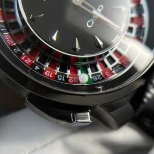 Đồng Hồ Jacob & Co Casino Roulette Replica 11 Màu Đen Dây Da 44mm (2)