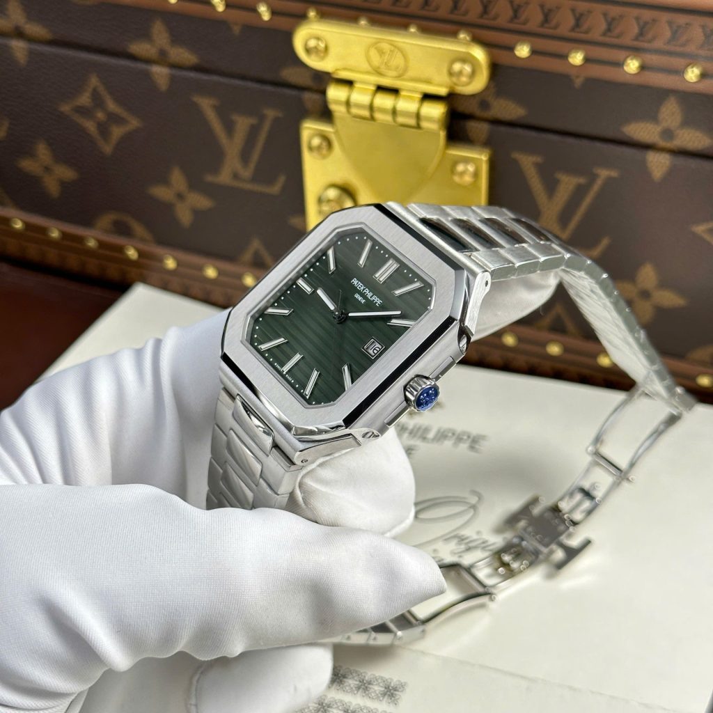 Đồng Hồ Patek Philippe Cubitus 5821 Replica 11 Mặt Xanh Green 45mm (2)