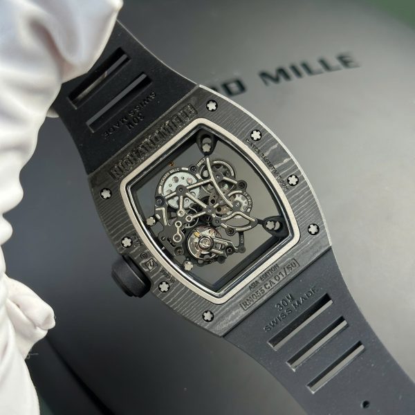 Đồng Hồ Richard Mille RM055 Bubba Watson Vỏ Carbon Rep 11 Cao Cấp Nhà Máy APS 42.7×49 (2)