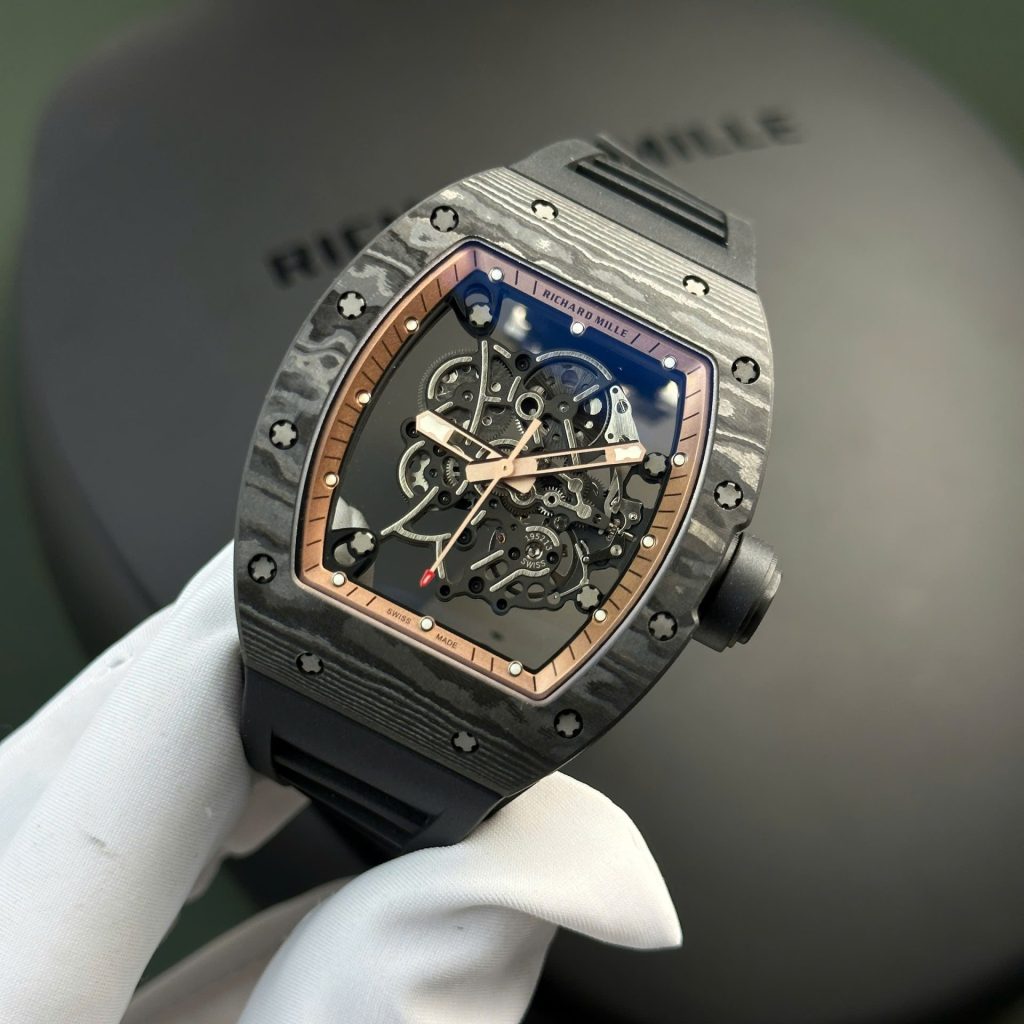 Đồng Hồ Richard Mille RM055 Bubba Watson Vỏ Carbon Rep 11 Cao Cấp Nhà Máy APS 42.7×49 (2)