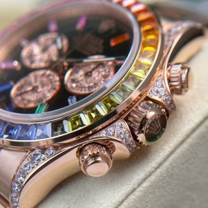 Đồng Hồ Rolex Daytona 116595 Rainbow Đính Đá Replica 11 Nhà Máy BT 40mm (13)