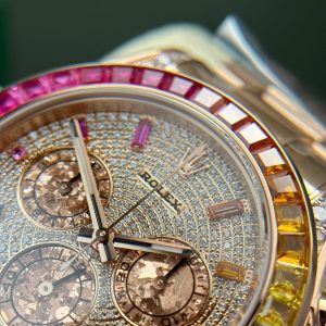 Đồng Hồ Rolex Daytona 116595 Rainbow Đính Full Đá Rep 11 Nhà Máy BT 40mm