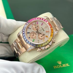 Đồng Hồ Rolex Daytona 116595 Rainbow Đính Full Đá Rep 11 Nhà Máy BT 40mm