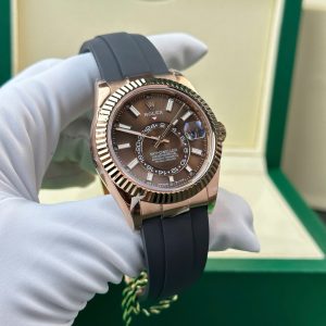 Đồng Hồ Rolex Sky-Dweller 326235 Rep 11 Cao Cấp Mặt Chocolate Trọng Lượng 190 Gram Nhà Máy ZF 42mm (2)