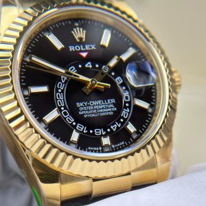 Đồng Hồ Rolex Sky-Dweller 326238 Mặt Đen Rep 11 Cao Cấp Trọng Lượng 190 Gram Nhà Máy ZF 42mm (2)