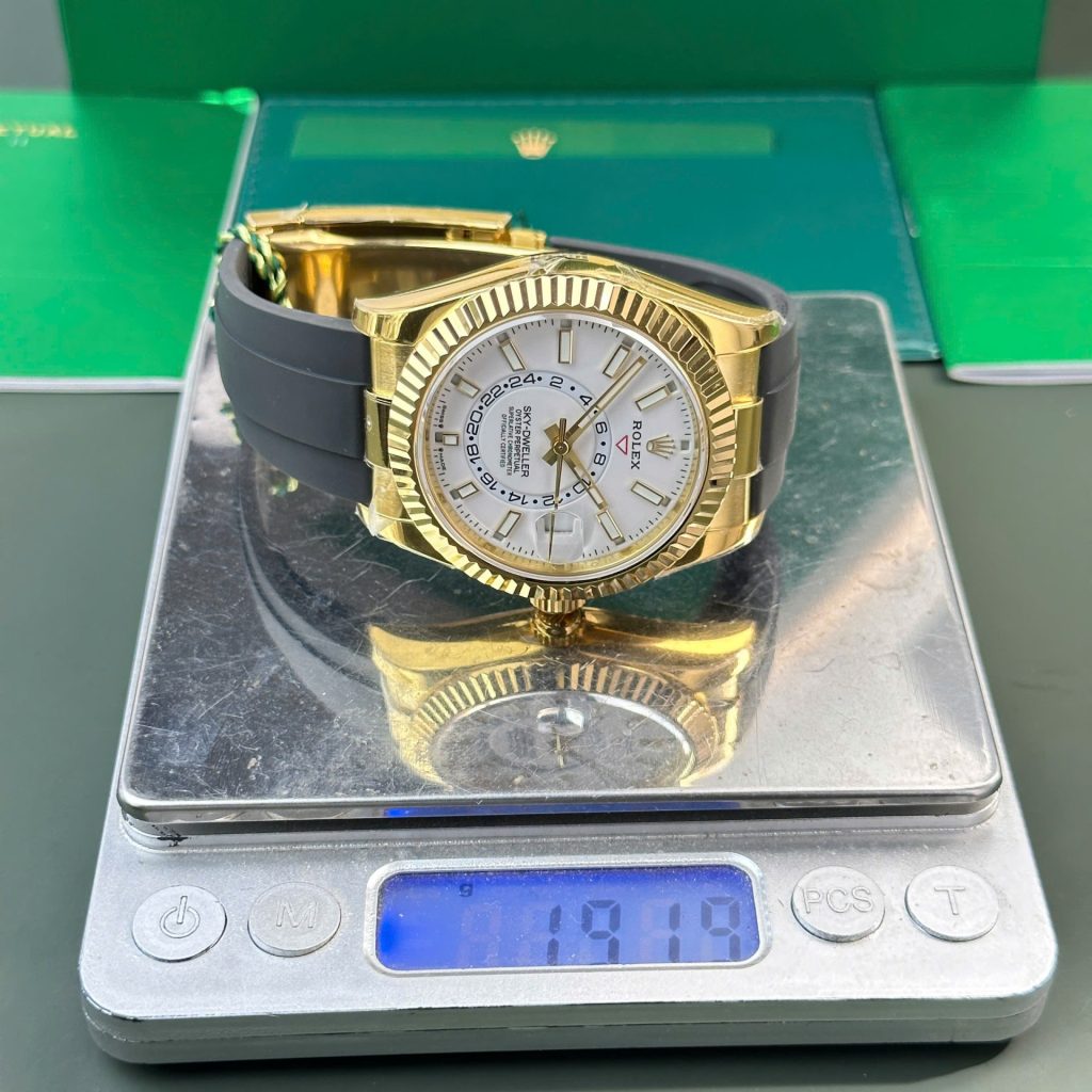 Đồng Hồ Rolex Sky-Dweller 326238 Mặt Trắng Replica 11 Trọng Lượng 190 Gram Nhà Máy ZF 42mm (2)