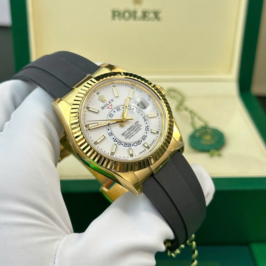 Đồng Hồ Rolex Sky-Dweller 326238 Mặt Trắng Replica 11 Trọng Lượng 190 Gram Nhà Máy ZF 42mm (2)