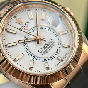 Đồng Hồ Rolex Sky-Dweller 336235 Mặt Trắng Chế Tác Tinh Chỉnh Trọng Lượng 190 Gram Nhà Máy ZF 42mm (2)