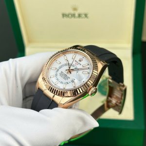 Đồng Hồ Rolex Sky-Dweller 336235 Mặt Trắng Chế Tác Tinh Chỉnh Trọng Lượng 190 Gram Nhà Máy ZF 42mm (2)