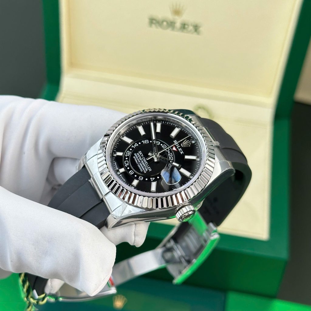 Đồng Hồ Rolex Sky-Dweller 336239 Mặt Đen Tinh Chỉnh Trọng Lượng 190 Gram Nhà Máy ZF 42mm (2)