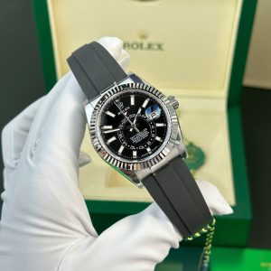 Đồng Hồ Rolex Sky-Dweller 336239 Mặt Đen Tinh Chỉnh Trọng Lượng 190 Gram Nhà Máy ZF 42mm (2)