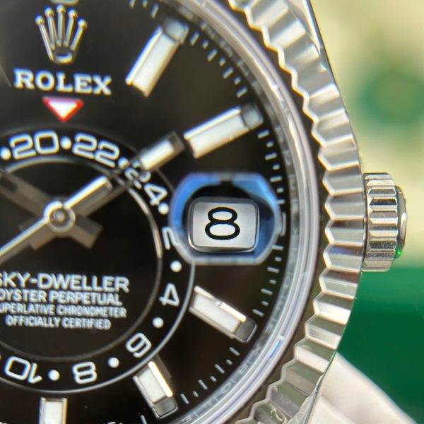 Đồng Hồ Rolex Sky-Dweller 336239 Mặt Đen Tinh Chỉnh Trọng Lượng 190 Gram Nhà Máy ZF 42mm (7)