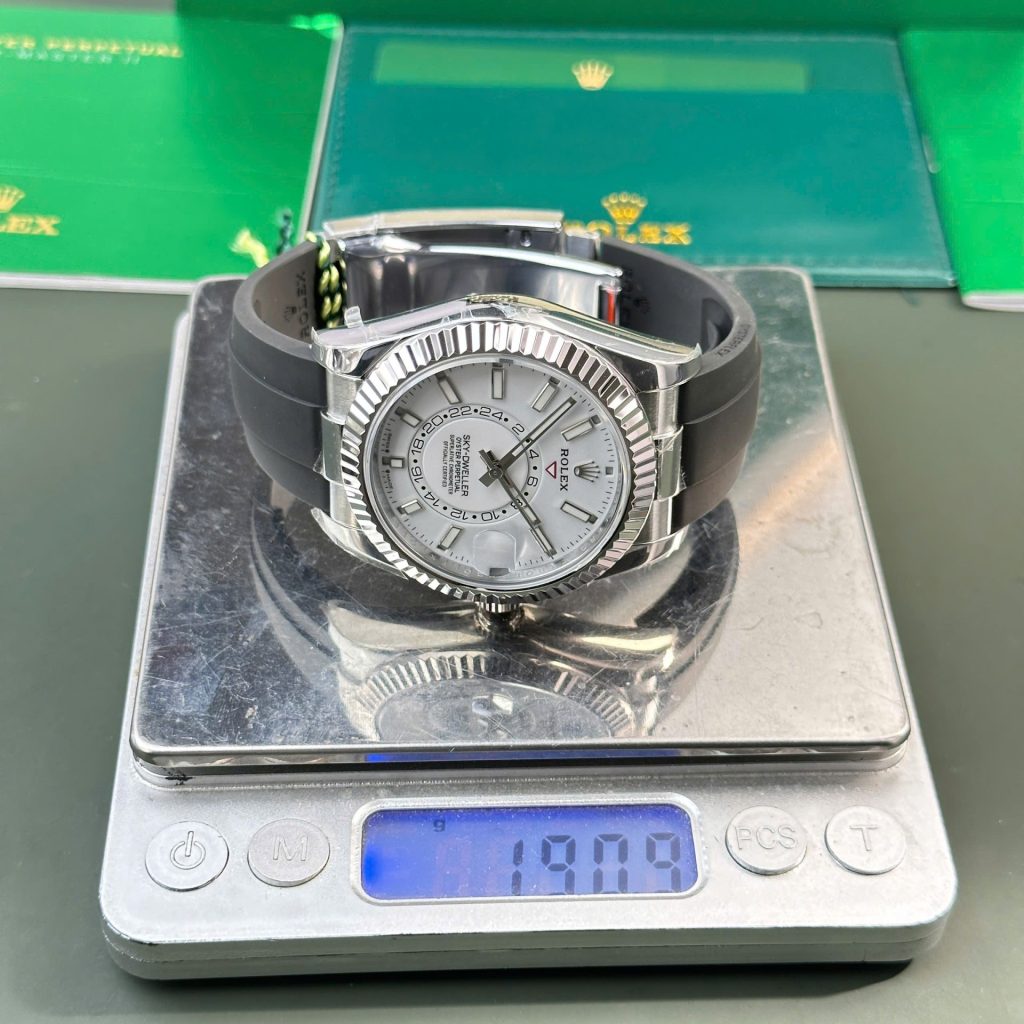 Đồng Hồ Rolex Sky-Dweller 336239 Replica 11 Mặt Trắng Trọng Lượng 190 Gram Nhà Máy ZF 42mm (2)