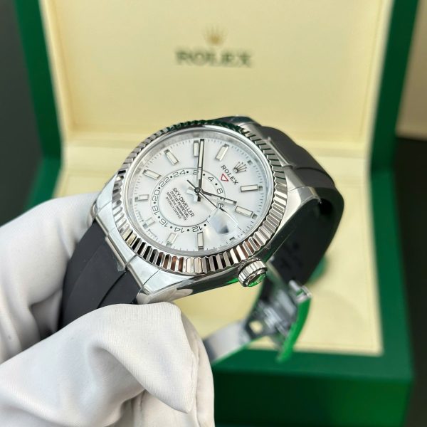 Đồng Hồ Rolex Sky-Dweller 336239 Replica 11 Mặt Trắng Trọng Lượng 190 Gram Nhà Máy ZF 42mm (2)