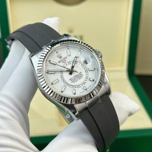 Đồng Hồ Rolex Sky-Dweller 336239 Replica 11 Mặt Trắng Trọng Lượng 190 Gram Nhà Máy ZF 42mm (2)