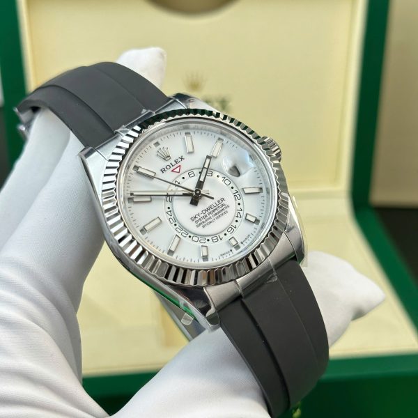 Đồng Hồ Rolex Sky-Dweller 336239 Replica 11 Mặt Trắng Trọng Lượng 190 Gram Nhà Máy ZF 42mm (2)