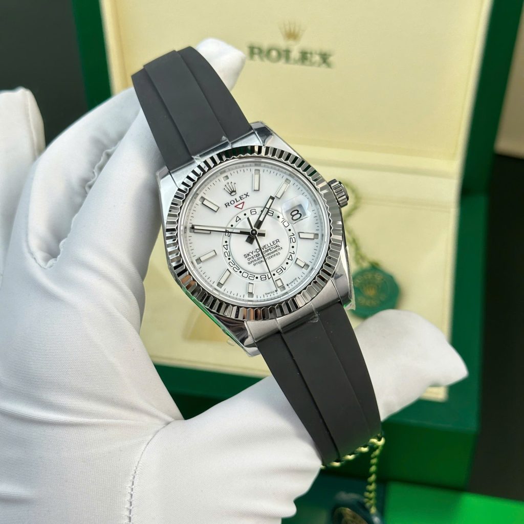 Đồng Hồ Rolex Sky-Dweller 336239 Replica 11 Mặt Trắng Trọng Lượng 190 Gram Nhà Máy ZF 42mm (2)