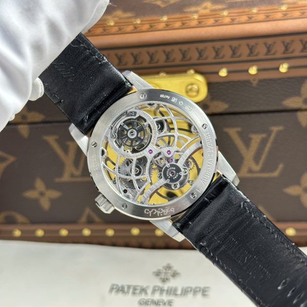 Đồng Hồ Audemars Piguet 26600 Tourbillon Openworked Rep 11 Cao Cấp Dây Da Đen 41mm (2)