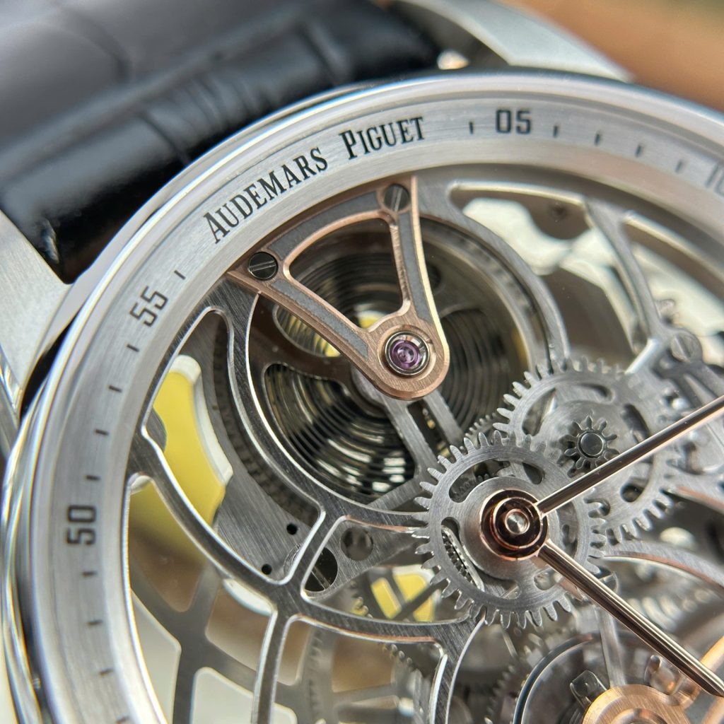 Đồng Hồ Audemars Piguet 26600 Tourbillon Openworked Rep 11 Cao Cấp Dây Da Đen 41mm (2)