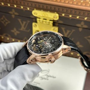 Đồng Hồ Audemars Piguet 26600 Tourbillon Openworked Replica 11 Mạ Vàng Hồng Dây Da 41mm (2)