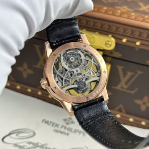 Đồng Hồ Audemars Piguet 26600 Tourbillon Openworked Replica 11 Mạ Vàng Hồng Dây Da 41mm (2)