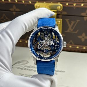 Đồng Hồ Audemars Piguet 26600 Tourbillon Openworked Replica 11 Màu Xanh 41mm (2)