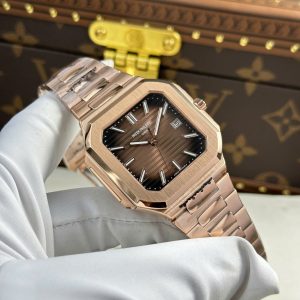 Đồng Hồ Patek Philippe Cubitus 5821 Replica 11 Mạ Vàng Hồng Mặt Chocolate Nhà Máy TW 45mm (2)