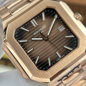 Đồng Hồ Patek Philippe Cubitus 5821 Replica 11 Mạ Vàng Hồng Mặt Chocolate Nhà Máy TW 45mm (2)