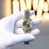 Đồng Hồ Rolex DateJust Replica 11 Cũ Mặt Xanh Lá Cây Chải Tia Demi Cọc Kim 31mm