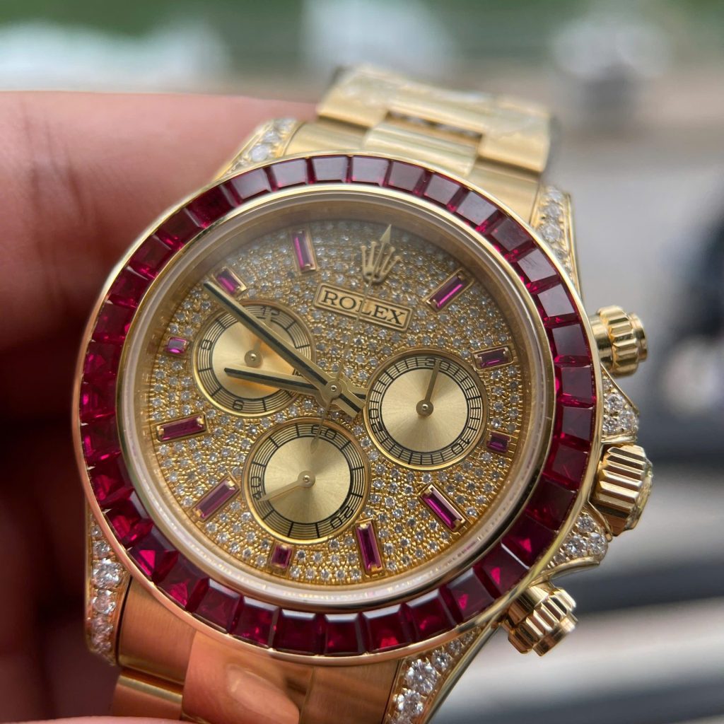 Đồng Hồ Rolex Daytona 126598TRU Chế Tác Vàng 18K Nguyên Khối + Ruby + Kim Cương Tự Nhiên 40mm (2)