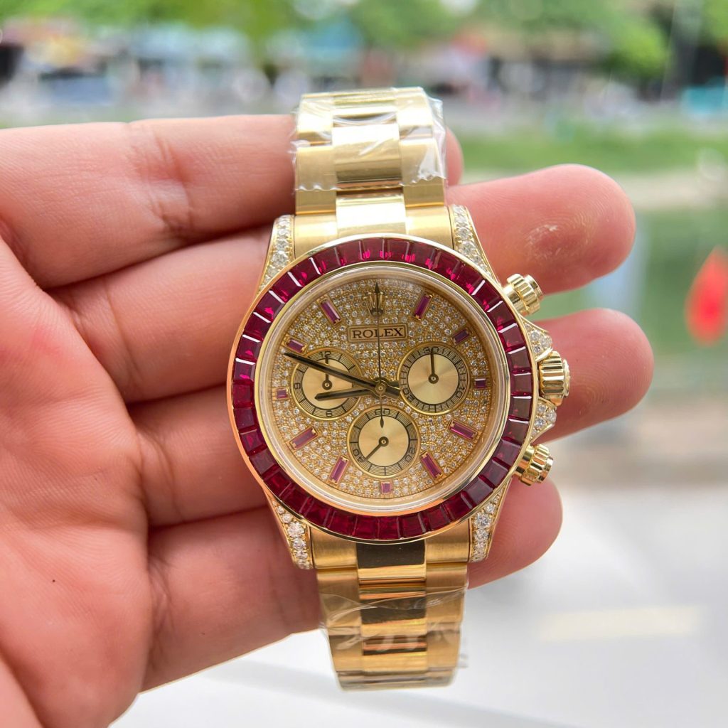 Đồng Hồ Rolex Daytona 126598TRU Chế Tác Vàng 18K Nguyên Khối + Ruby + Kim Cương Tự Nhiên 40mm (2)