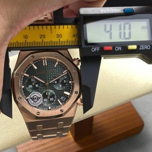 Đồng Hồ Audemars Piguet Rep 11 Royal Oak 26240ST Mạ Vàng Hồng Mặt Xanh Blue Mỏng Chuẩn Auth APS 41mm (2)