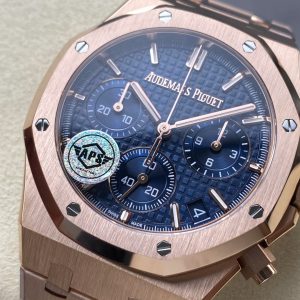 Đồng Hồ Audemars Piguet Rep 11 Royal Oak 26240ST Mạ Vàng Hồng Mặt Xanh Blue Mỏng Chuẩn Auth APS 41mm (2)