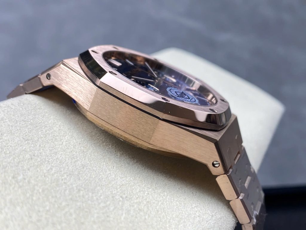 Đồng Hồ Audemars Piguet Rep 11 Royal Oak 26240ST Mạ Vàng Hồng Mặt Xanh Blue Mỏng Chuẩn Auth APS 41mm (2)