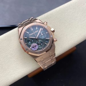 Đồng Hồ Audemars Piguet Rep 11 Royal Oak 26240ST Mạ Vàng Hồng Mặt Xanh Lá Cây APS 41mm (2)