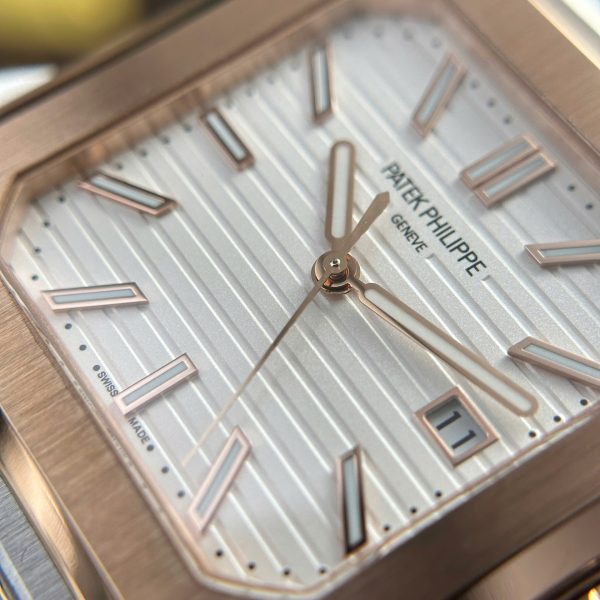 Đồng Hồ Patek Philippe Cubitus 5821 Demi Mặt Trắng Replica Nhà Máy TW 41mm (10)