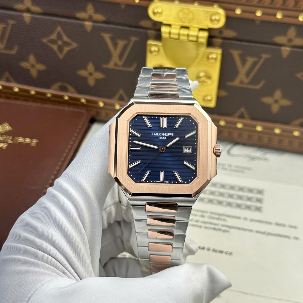 Đồng Hồ Patek Philippe Cubitus 5821 Replica Cao Cấp Mặt Xanh Nhà Máy TW 45mm