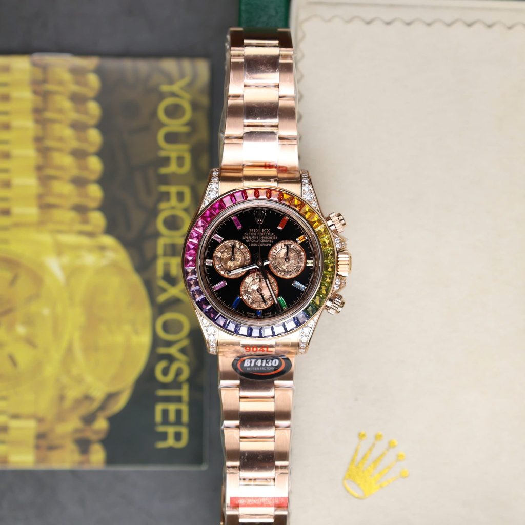 Đồng Hồ Rolex Daytona Rainbow 116595RBOW Replica 11 Cao Cấp Nhà Máy BT 40mm (2)